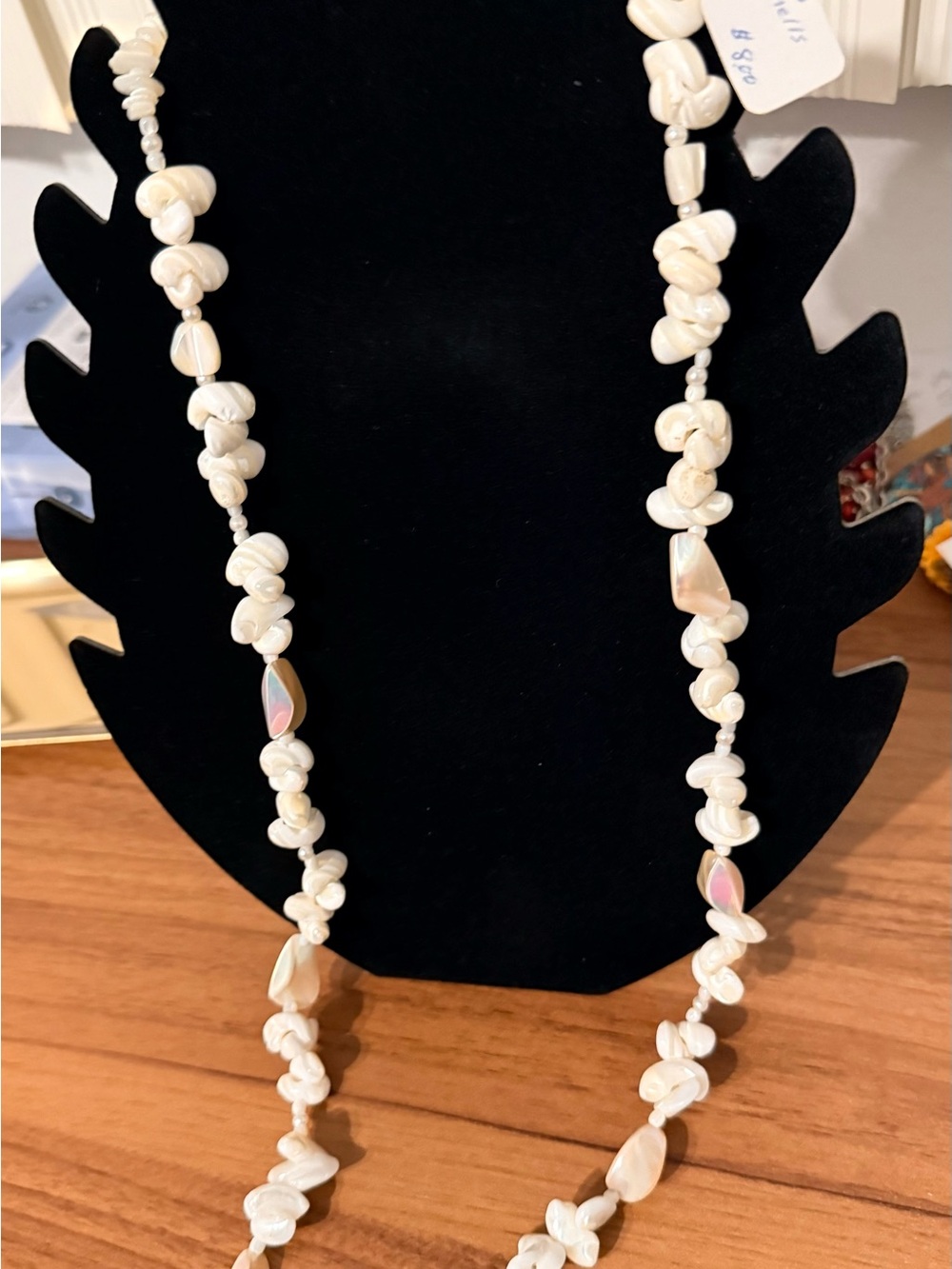 Handcrafted White Shell Bead Necklace - Elegant Women’s Jewelry